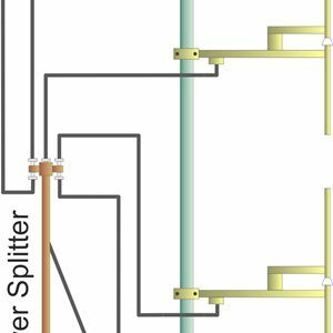 Broadcast 6 dipole fm 1 coupler 6 cables pw 4000 w 1