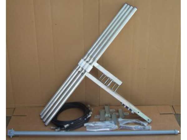 Package 4 Bays Dipole FM Antenna and Accessories - Wide Band - Aluminum - Max Power: 2kW - Gain: 8dBd